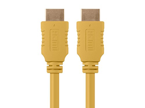 Monoprice 103955 Select Series High Speed HDMI Cable, 4K @ 24Hz, 10.2Gbps, 28AWG, 6ft, Yellow