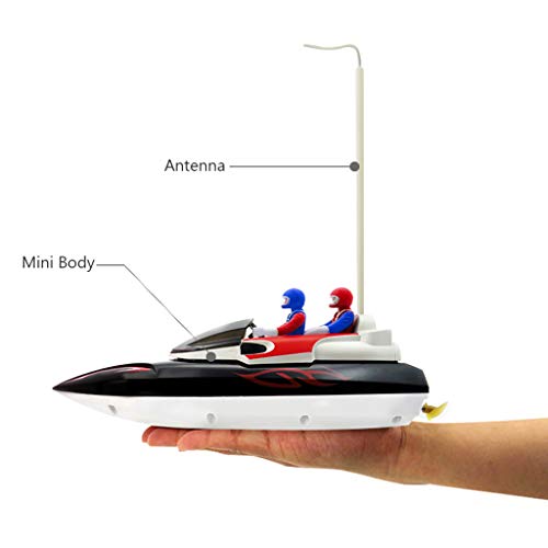 Mini Infrared Remote Control Boat,4CH Electric Racing RC Boat for Pools and Lakes with 180 Degree Auto Flip Recovery,High Speed Radio Control Boats & Watercraft Toys Best Birthday Gift for Adults Kids - Thumbnail 3