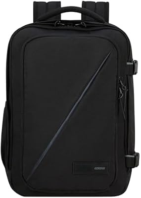 Take2Cabin - Borsa da cabina Ryanair 25 x 20 x 40 cm, 24 L, 0,40 kg, Bagaglio a mano, Zaino aereo S Underseat, Nero (Black)