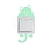Feskin 3Pcs Creative Wall Decorative Skin Sticker Glow in the Dark, Light Switch Decor Removable Vinyl Decals, Art Mural Baby Nursery Room - Cat