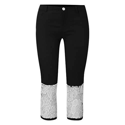 1 TIFENNY+Womens+Elastic+Cropped+Trousers