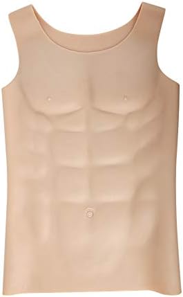 Fake Chest Muscle Silicone Chritmas Halloween Cosplay Makeup Costume Funny Chest Props,Asianyellowskin
