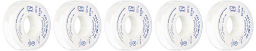 ANTI-SEIZE TECHNOLOGY 46135 White PTFE Poly-Temp Heavy Duty Tape, 520" Length, 0.5" Width (Pack of 5)