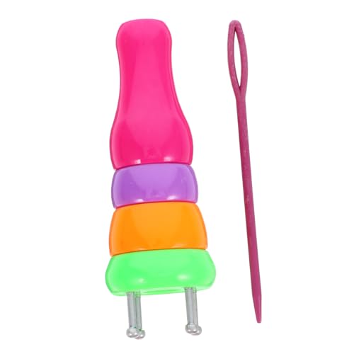 KALLORY 2pcs Abs Rope Braiding Tool Knitting Stitch Markers for Beginners and Boys and Girls