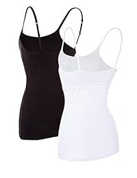 CharmLeaks Camisola de algodón para mujer, sujetador de camuflaje, camisetas elásticas, 2 unidades