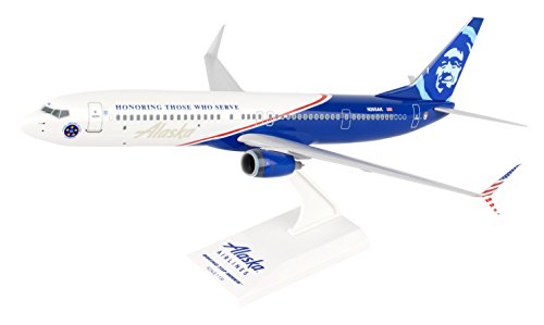 Daron Worldwide Trading Skymarks Alaska 737-900 1/130 Veterans Plane Model