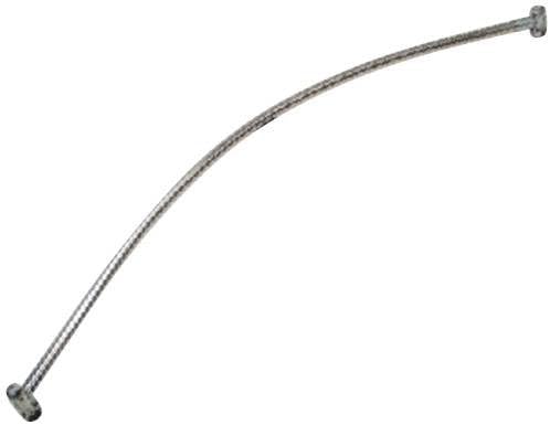 Shower Solutions 5 Foot Crescent Shower Rod, Brushed Nickel