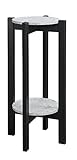 Convenience Concepts Newport Deluxe Plant Stand, Faux Cement / Black