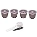 Emousport 4pcs/lot Reusable Iperespresso Capsule Refillable Coffee Capsulone Cups Compatible illy Machines Refill Coffee Filter