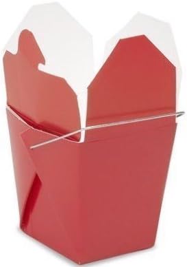 Lynmmax Max 24 pcs Chinese Take Out Food and Party Favor Boxes: 8 Oz. (1/2 Pint) - Red