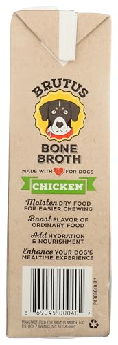 BRUTUS BONE BROTHS CHICKEN BONE BROTH WET DOG FOOD, 32 OZ.