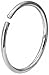 Forbidden Body Jewelry 20g Surgical Steel 10mm (3/8 Inch) Seamless Nose Ring Hoop, Nose Piercing