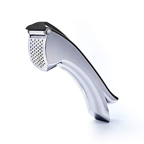 Nurch Garlic Press, Stainless Steel Mincer and Crusher Ginger Press with Garlic Scraper Professional Food Grade, Rust proof, Easy Squeeze and Clean with Ergonomic Comfort Grip