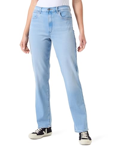 Wrangler Damen Straight Jeans, Love Letters, 26W / 32L EU
