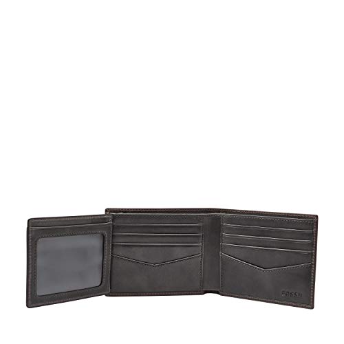 Fossil Men's Bifold Wallet with Flip ID Window GearsHome
