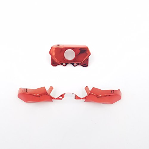 eLUUGIE Replacement Chrome Red Bumpers Trigger+T8 T6 Screwdriver Repair Tool for Xbox One Controller Elite Bumper Xbox one 3.5mm Repair Parts Xbox One Elite Controller Parts