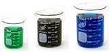 SEOH 3 Pack Glass Borosilicate Graduated Beakers 50ml 100ml and 250ml