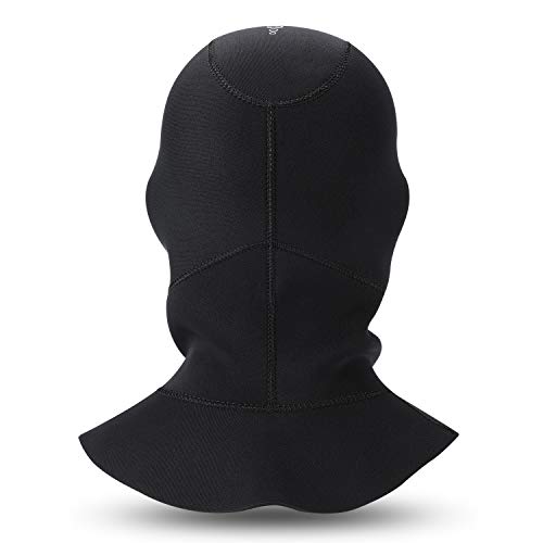 image for Oumers Neoprene Scuba Diving Hood 3MM Wetsuit Diving Cap, with Flow Ve