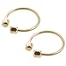 Coobbar Brass Keychain,2pcs Durable Brass Screw Lock Clip Key Chain Ring, Simple Style Car Keychain for Men Women