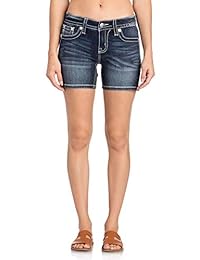 Pantalones cortos de muslo para dama, color negro