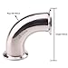 Tri Clamp Elbow- 1-1/2 inch Tube OD Sanitary Ferrule Elbow 90 Degree Pipe Fitting SS304 Tri Clamp 1.5 inch