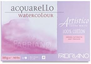 Fabriano Artistico 140 lb. Rough 20 Sheet Block 9x12"" - Extra White