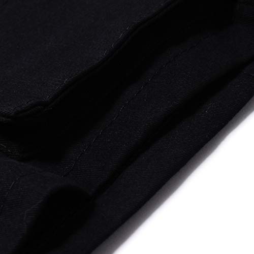 YKARITIANNA Men's Slim Fit Sport Pocket Short Pants Jeans Shorts Trousers Breechcloth Black