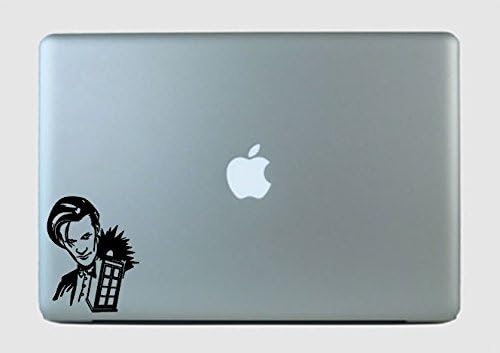 Eleventh Doctor and Tardis Vinyl Decal Sticker Metallic Gold
