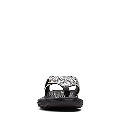 Clarks Women's Breeze Sea Flip-Flop, Black/White