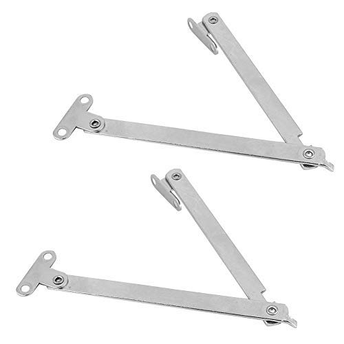 ANGGREK 10pcs Cabinet Cupboard Door Lift Up Strut Lid Flap Stay Support Hinge Hold Support Rotatable Folding Stay Damper Hinge