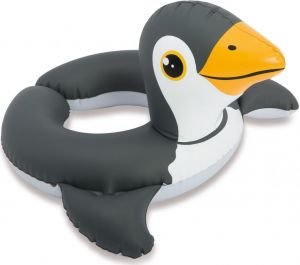 Intex, 43234-2327 3 Pack 59220EP - Animal Head Split Ring Pool Floats Bundle Includes Frog, Duck, Penguin, Giraffe, Frog, Penguin (Style May Vary)