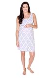 Baby Be Mine 2 in 1 Maternity Nursing Nightgown Sleeveless, Hospital Bag Must Have, Pregnancy and Breastfeeding (Medium, Phoebe)