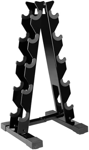 Dumbbell Rack, 5 Tier A-Frame Weight Dumbbell Storage Rack, Heavy-Duty ...