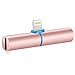 2 in 1 Lightning to 3.5mm Headphone Jack Adapter, DISDIM Female 8 Pin Charger Converter [Breathing Lamp] and Aux Audio Port for iPhone X / 8 / 8 Plus, iPhone 7/ 7 Plus, iOS 11-Rose Gold