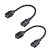 Cable Matters 2-Pack HDMI Keystone Jack Pigtail Cable in Black - 8 Inches