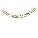 Same Vagina Forever Banner Gold Glitter Banner for Funny Party Bachelor Banner,Bachelorette Banner santonila Banner