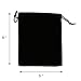 Wudygirl 100 PCS Velvet Drawstring Bags Jewelry Pouches Drawstring Bags 5X6'' Cloth Gaming Dice Fingertip Gyro Marble Jewelry Bags (100PCS Black, 5x6)