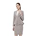 Women Business Suit Set for Office Lady Two Pieces Slim Work Blazer & Skirt (Pale Mauve, 00)