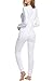 Hotouch Women's Thermal Underwear Set Top Buttoned Soft Jumpsuit for Autumn Union Suit White XL