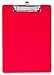 Plastic Clipboards (Set of 6) Multi Pack Clipboard (Red) Strong 12.5 x 9 Inch | Holds 100 Sheets! Acrylic Clipboards with Low Profile Clip | Cute Aesthetic College School Supplies for Girls and Boys
