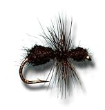 Black Fur Ant Fly Fishing Fly - Size 16 - 6 Pack