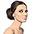 Mia Clip-n-Bun Synthetic Wig Hair Hair Accessory Bun Maker for Dress Up, Quick Hair Style, Church - Dark Brown