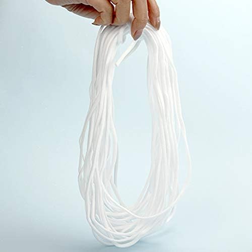 Elastic Cord for face mask - Elastic Bands for Sewing,Crafts,Elastic Rope,White Heavy Stretch Knit Elastic String for Mask Making,Sewing,Handing,2mm-Width,50 Yard by The K Factor