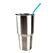 [Regular Size] Silicone Straws for 20 &30 oz Tumbler and Mason Jars – 6 Packs Extra Long Flexible Reusable Straws with 2 Cleaning Brushes - Eco Friendly - BPA Free