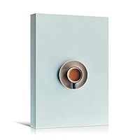 Canvas Wall Art Coffee Cup Coffee Drinks Farmhouse/Country Kitchen Multicolor Photography Urban - 12x18 inches