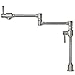 Geyser GF48-S Stainless Steel Deck Mount Pot Filler Kitchen Faucet with Dual Handles by Geyser