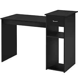 Topeakmart Small White Computer Desk with Drawers