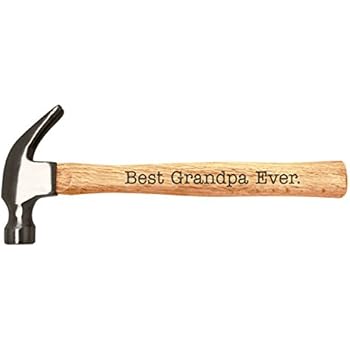 Fathers Day Gift for Grandpa Best Grandpa Ever Unique Gift for Men Engraved Wood Handle Steel Hammer