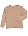 Leveret Long Sleeve Solid T-Shirt 100% Cotton (8 Years, Beige)