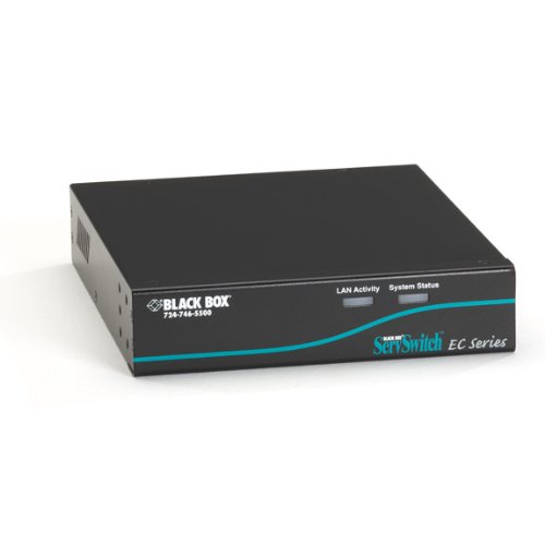 BLACK BOX KV9304A-R2 ServSwitch EC KVM Switch with Built-In IP for PS/2 and USB Servers and PS/2 Consoles, 4-Port